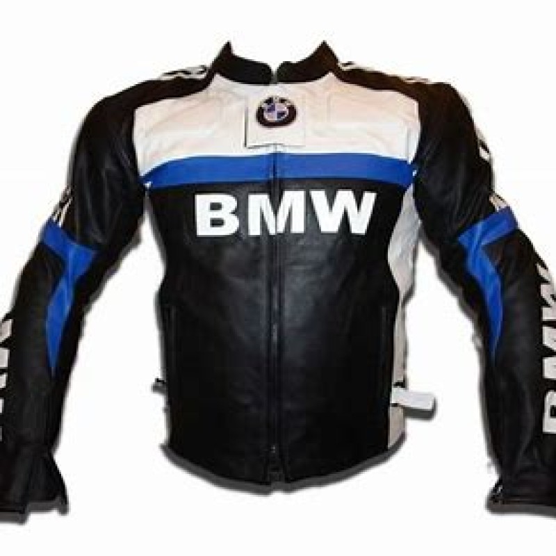 customized BMW BLUE Motorbike Jacket Racing Motorbike Leather Jacket - All Size