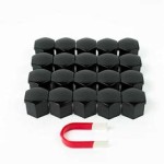 Tesla Cybertruck Lug Nut Covers & Center Caps (24 Lugs + 4 Caps ) - Glossy Black