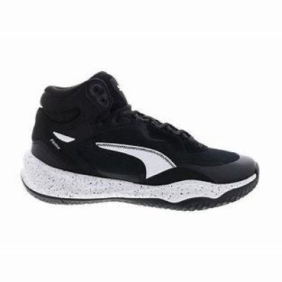 Puma Playmaker Pro Mid Splatter Mens Black Athletic Basketball Shoes