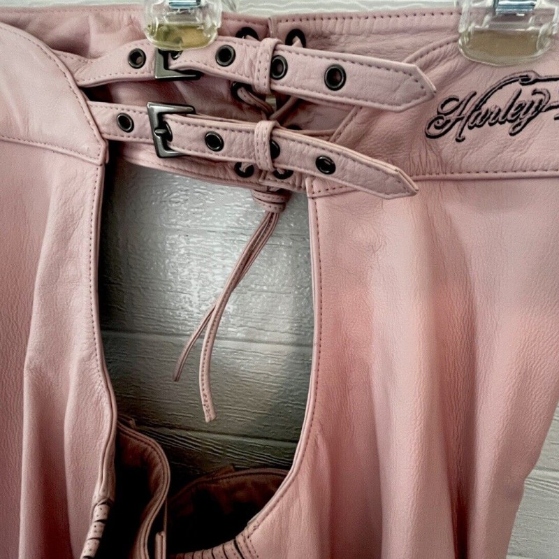 Harley-Davidson Pink Leather Women’s Chaps Charisma Sz. Medium