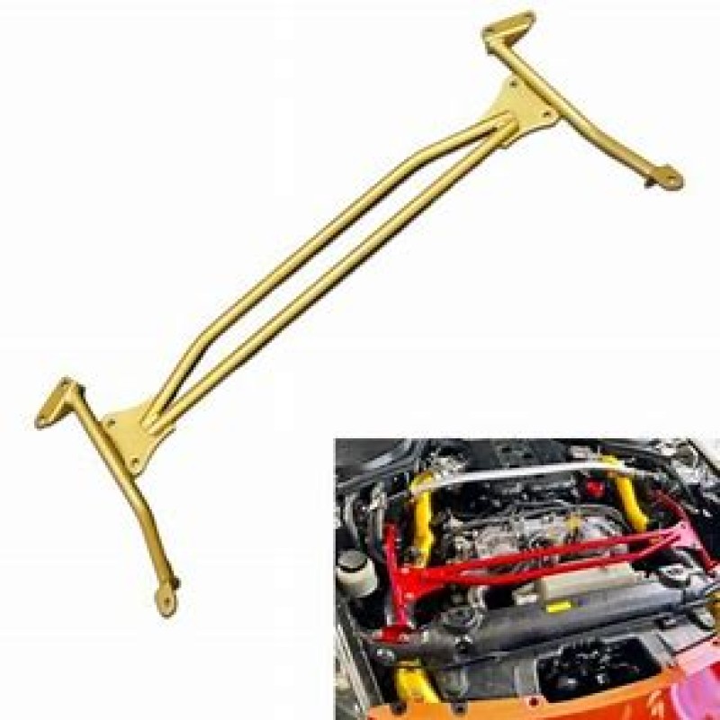 Reinforced Front Upper Nismo Style Strut H Brace Bar For 03-09 Nissan 350Z Z33