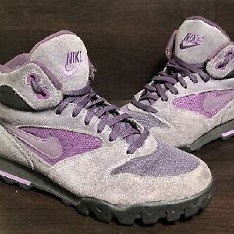 VTG 90s Nike Caldera Suede Hiking Boots Womens Size 8 930709-IB Rare Purple Gray