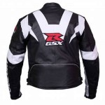 Suzuki GSXR Black Motorbike Motorcycle Leather Racing Jacket Biker Riding Jacket