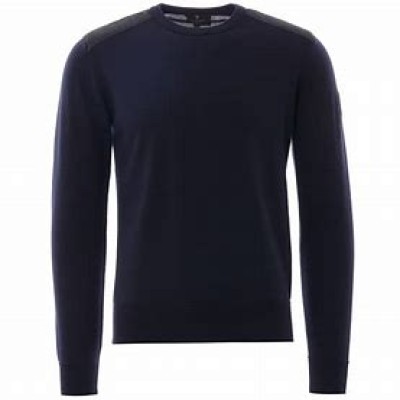 Belstaff Kerrigan Mens Crew Neck Sweater in Black or Navy S - 2XL - Save 50%