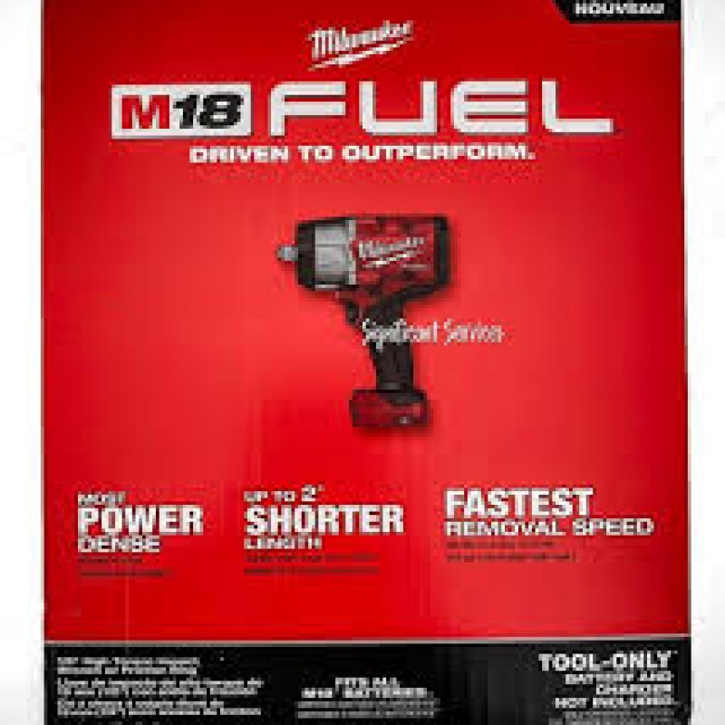 Milwaukee 2967-20 M18 FUEL 18V 1/2 in High Torque Impact Wrench with Friction Ring - Red