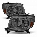 Fit For 2005-2011 Toyota Tacoma Black Headlights Headlamps Driver & Passenger